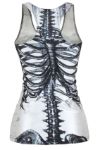 Skeleton Print Tank Top